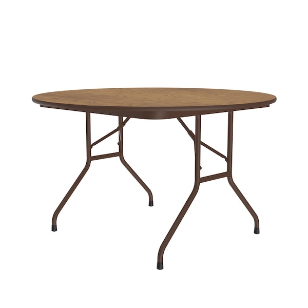 CF Melamine Folding Tables 48" Round Medium Oak